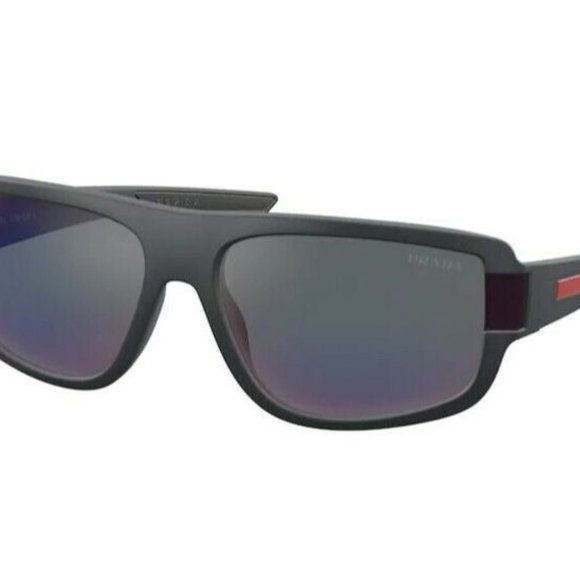Prada Linea Blue Rubber Men's Sunglasses - Picture 6 of 6